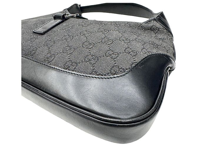 Borsa a tracolla GUCCI Jackie 00963 Black Canvas Nero - vista 5