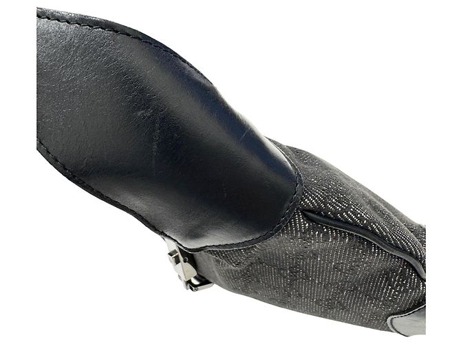 Borsa a tracolla GUCCI Jackie 00963 Black Canvas Nero - vista 8