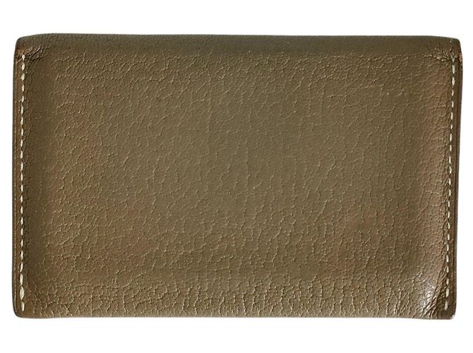 Hermès Tarjetero Hermes de piel Chevre Mysore Castaño Gris pardo - vista 2
