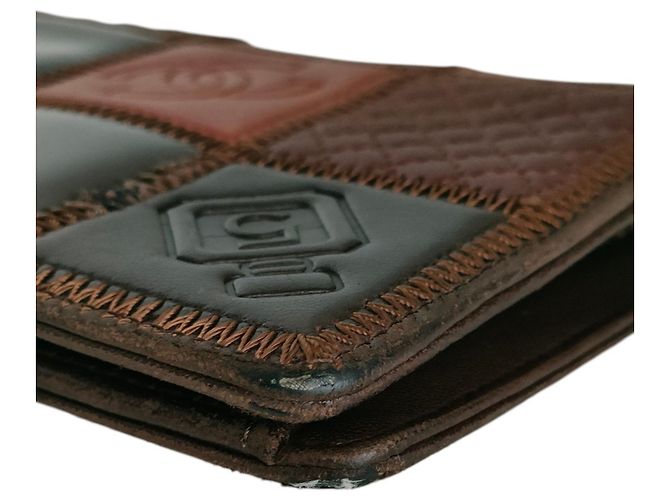 Cartera larga Chanel Icon Line Coco Mark Patchwork Castaño - vista 6