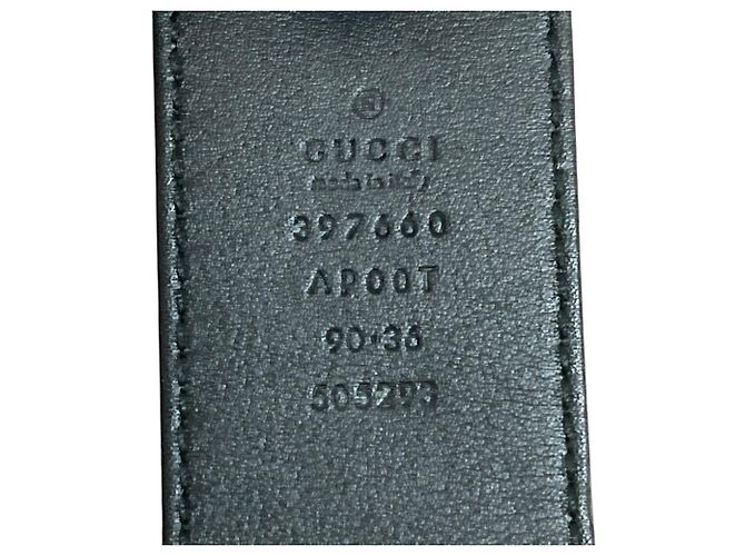 GUCCI GG Marmont Ledergürtel Schwarz Golden - Ansicht 4