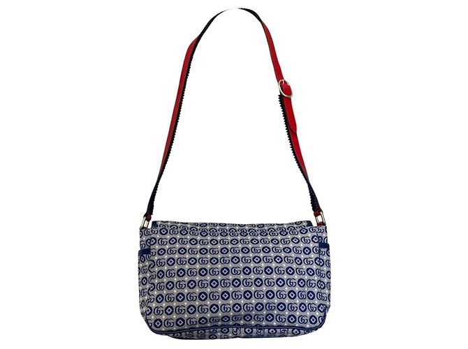 Borsa a tracolla geometrica Double G per bambini Gucci Blu navy - vista 2