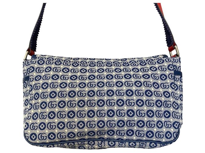 Borsa a tracolla geometrica Double G per bambini Gucci Blu navy - vista 3