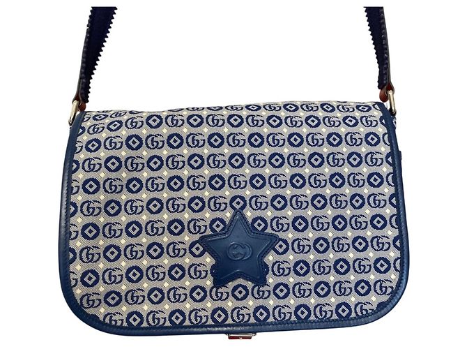Borsa a tracolla geometrica Double G per bambini Gucci Blu navy - vista 4