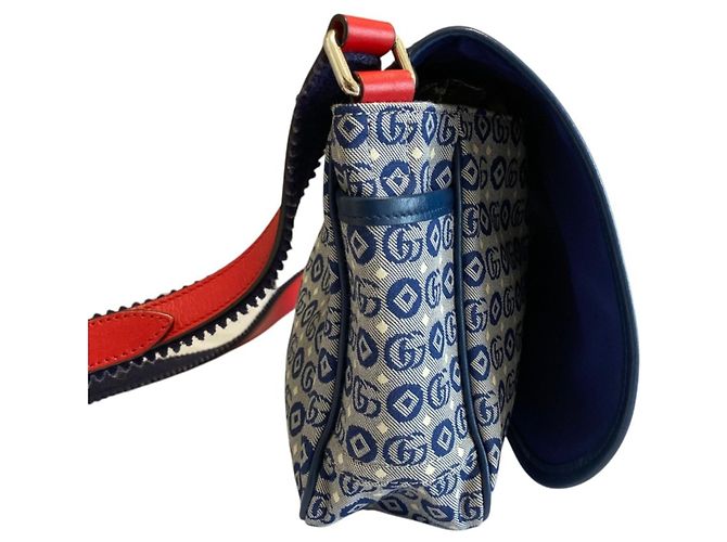 Borsa a tracolla geometrica Double G per bambini Gucci Blu navy - vista 5