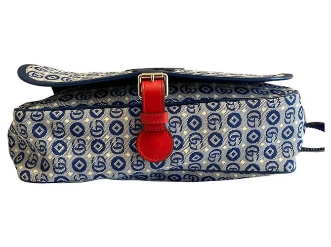 Borsa a tracolla geometrica Double G per bambini Gucci Blu navy - vista 7
