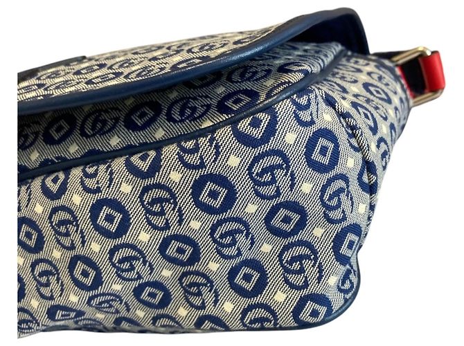 Borsa a tracolla geometrica Double G per bambini Gucci Blu navy - vista 8