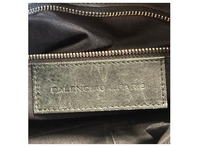 Borsa a tracolla in pelle Balenciaga Giant Hip Cachi - vista 10