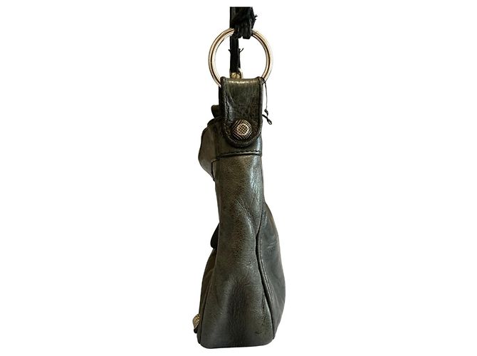 Borsa a tracolla in pelle Balenciaga Giant Hip Cachi - vista 5