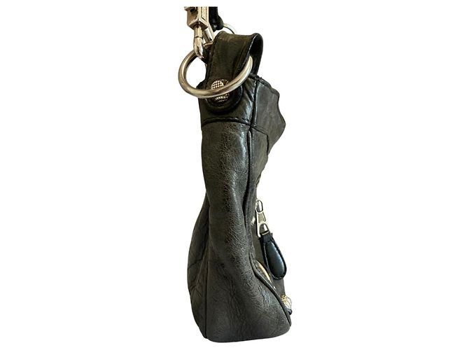 Borsa a tracolla in pelle Balenciaga Giant Hip Cachi - vista 6