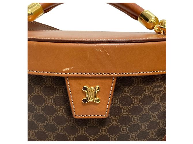 Céline Celine Leather Macadam Vanity Bag Braun - Ansicht 12