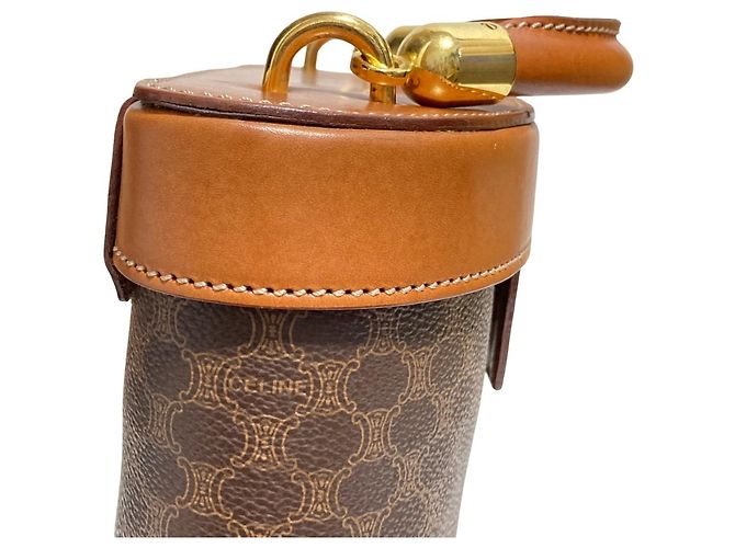 Céline Celine Leather Macadam Vanity Bag Braun - Ansicht 14