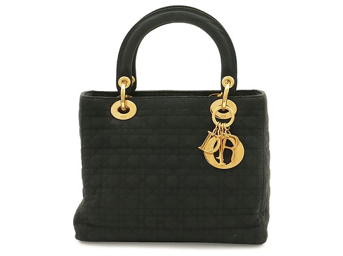 Christian Dior Lady Cannage Medium Handtasche Tote Bag Schwarz - Ansicht 2