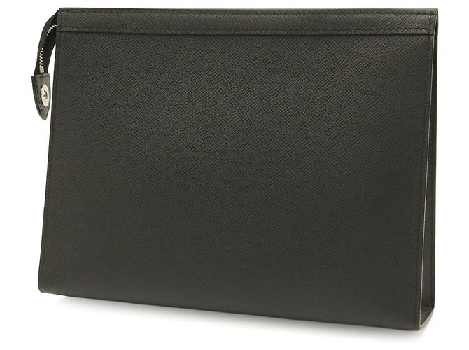 Louis Vuitton Taiga Pochette Voyage MM Clutch Bag Nero - vista 3