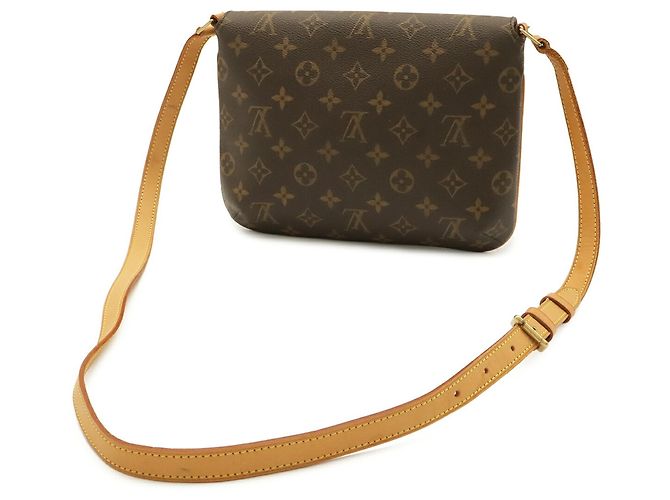 Borsa a tracolla Louis Vuitton Monogram Musette Tango Marrone - vista 3