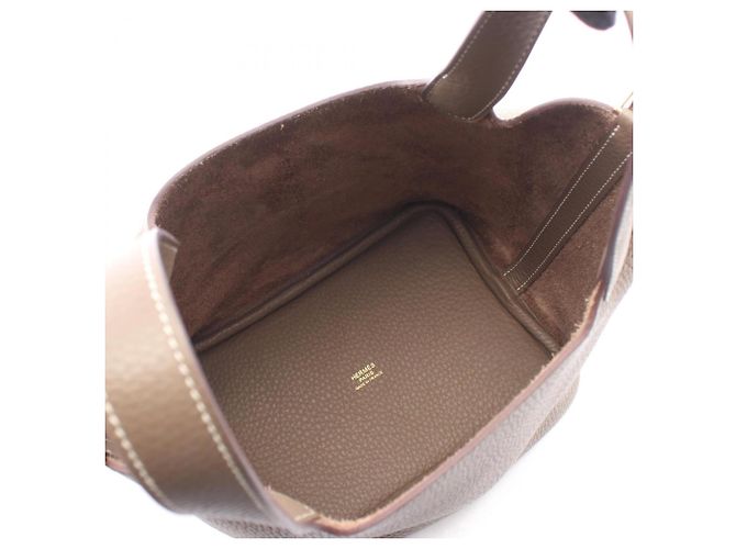 Hermès Borsa Hermes Picotin Lock PM Marrone - vista 3