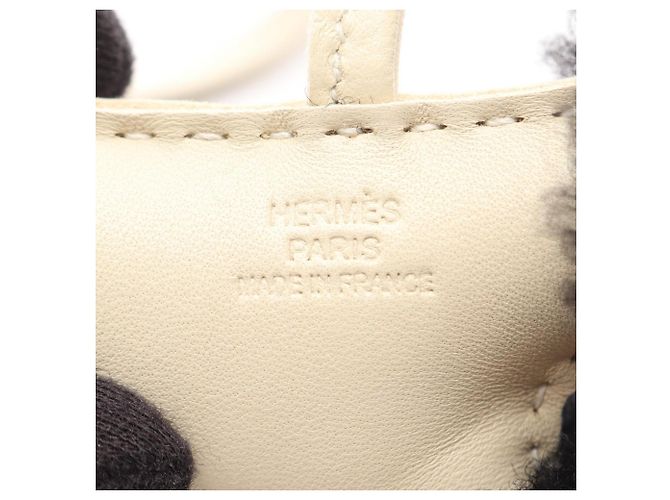 Hermès Accessorio per borsa Hermes Buddy Charm Nero Bianco - vista 3