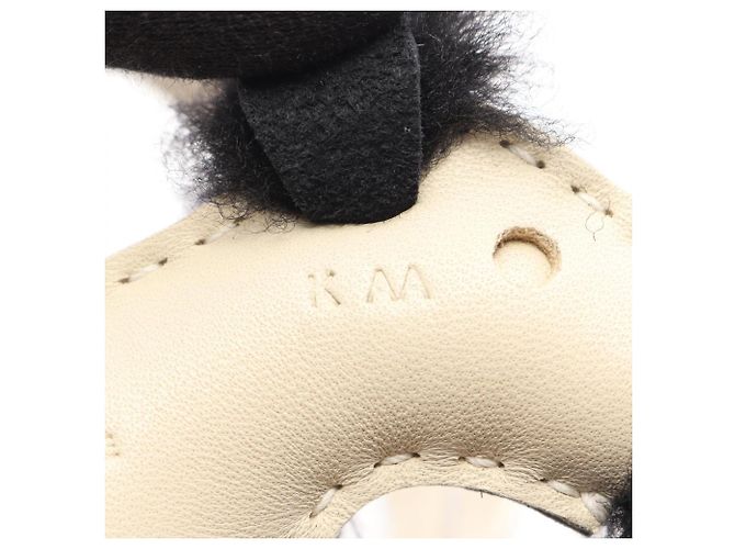Hermès Accessorio per borsa Hermes Buddy Charm Nero Bianco - vista 4