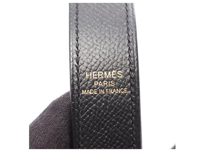 Hermès Bandoulière en cuir Epsom Hermes Noir - vue 4