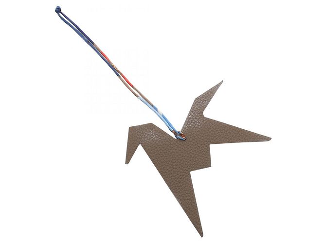 Hermès Petit H Ciondolo Cavallo Origami Marrone Rosa Taupe - vista 2