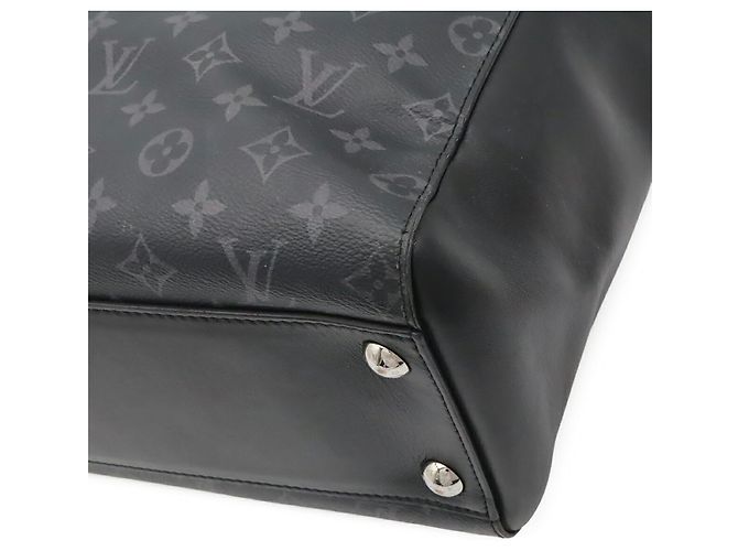 Louis Vuitton Monogram Eclipse Grand Sac Tote Bag Marrone Nero - vista 4