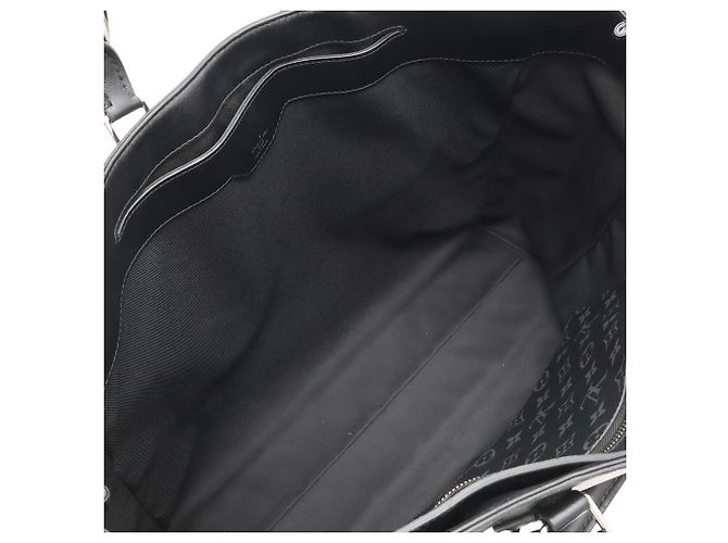 Louis Vuitton Monogram Eclipse Grand Sac Tote Bag Marrone Nero - vista 7