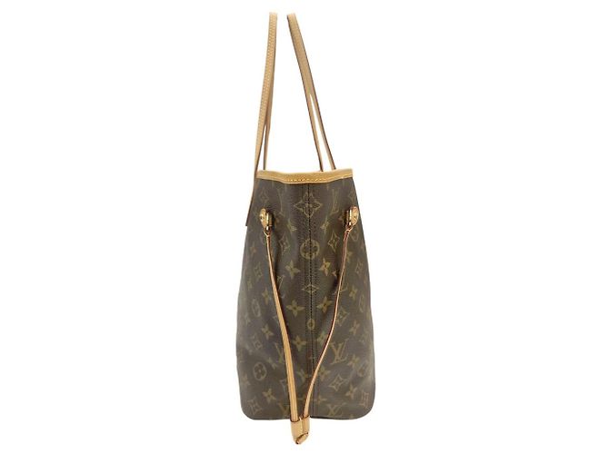 Louis Vuitton Monogram Neverfull MM Tote Bag Brown - view 3
