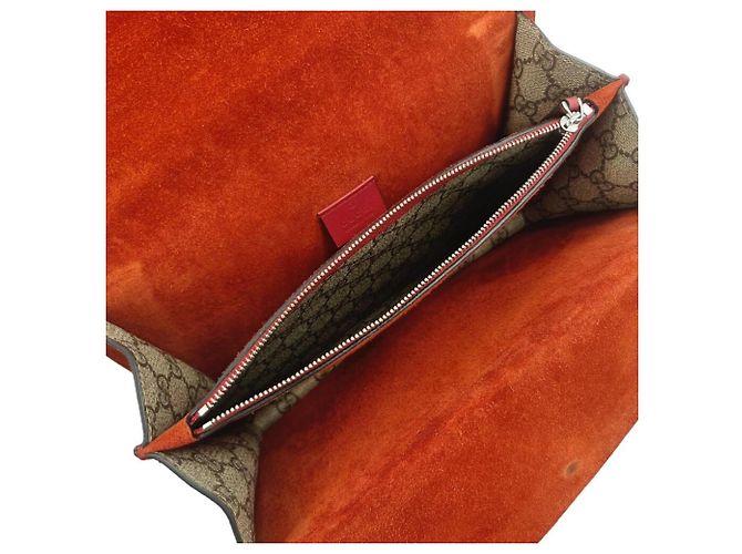Borsa a tracolla con catena GUCCI Dionysus Rosso Beige - vista 10