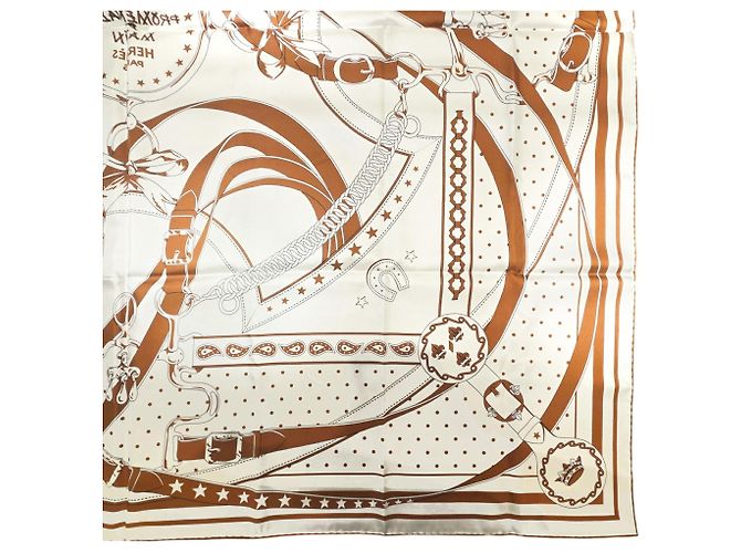 Hermès HERMES Carre 140 Morning Walk Scarf Schwarz Weiß - Ansicht 10