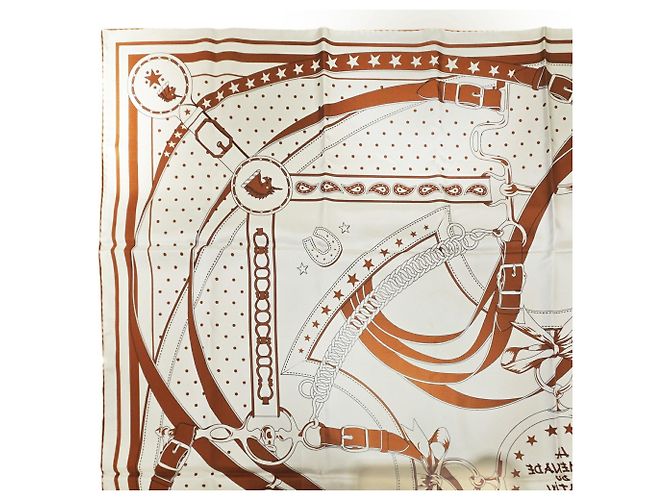 Hermès HERMES Carre 140 Morning Walk Scarf Schwarz Weiß - Ansicht 7