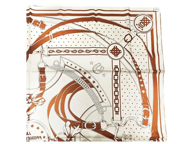 Hermès HERMES Carre 140 Morning Walk Scarf Schwarz Weiß - Ansicht 8