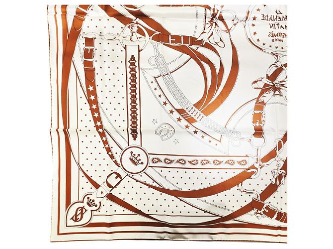 Hermès HERMES Carre 140 Morning Walk Scarf Schwarz Weiß - Ansicht 9
