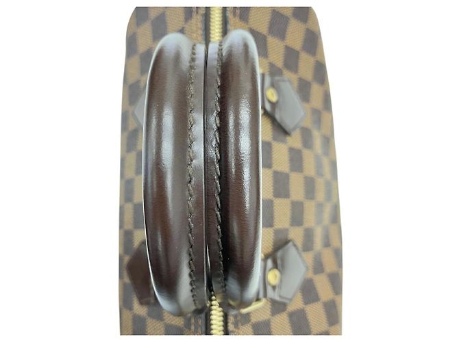 Borsa Louis Vuitton Speedy 25 Damier Ebene Marrone - vista 10