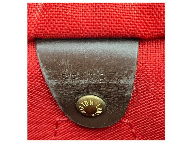 Borsa Louis Vuitton Speedy 25 Damier Ebene Marrone - vista 12