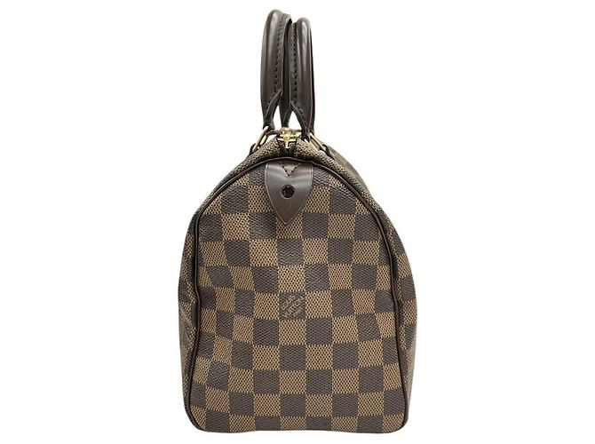 Borsa Louis Vuitton Speedy 25 Damier Ebene Marrone - vista 4