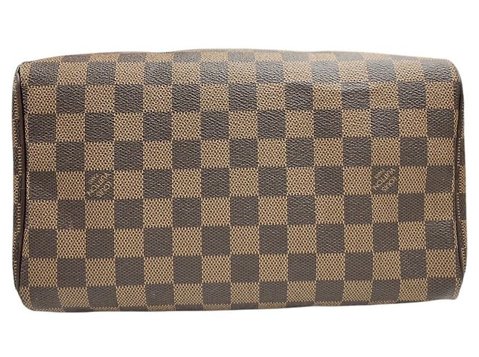 Borsa Louis Vuitton Speedy 25 Damier Ebene Marrone - vista 5