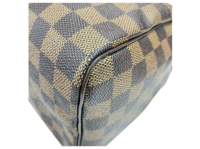 Borsa Louis Vuitton Speedy 25 Damier Ebene Marrone - vista 7