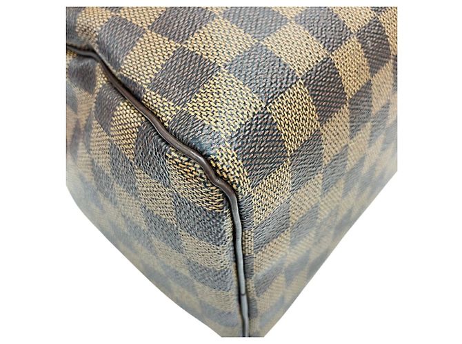 Borsa Louis Vuitton Speedy 25 Damier Ebene Marrone - vista 8
