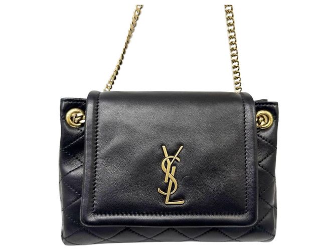 Borsa a tracolla Saint Laurent Nolita Mini in pelle di agnello nera Nero - vista 2