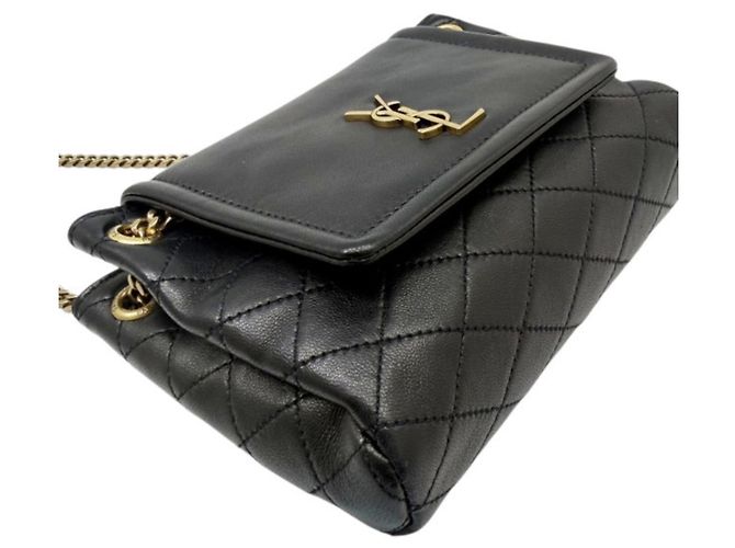 Borsa a tracolla Saint Laurent Nolita Mini in pelle di agnello nera Nero - vista 7