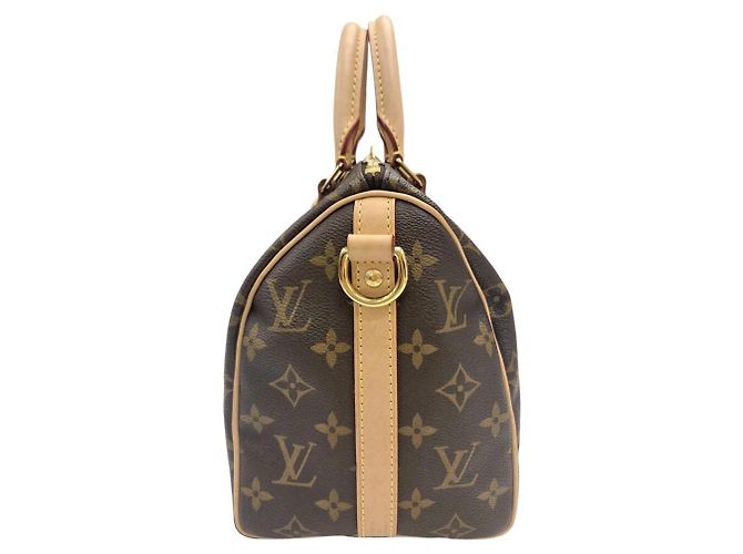 Louis Vuitton Speedy Bandoulière 25 Monogram Boston Bag Marrone - vista 4
