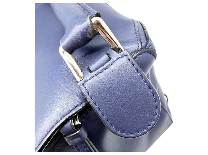 Borsa Puzzle Loewe in pelle blu navy - vista 10