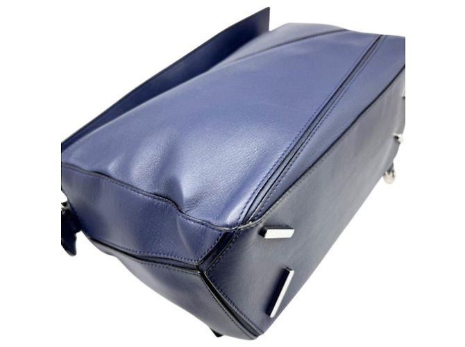 Borsa Puzzle Loewe in pelle blu navy - vista 6