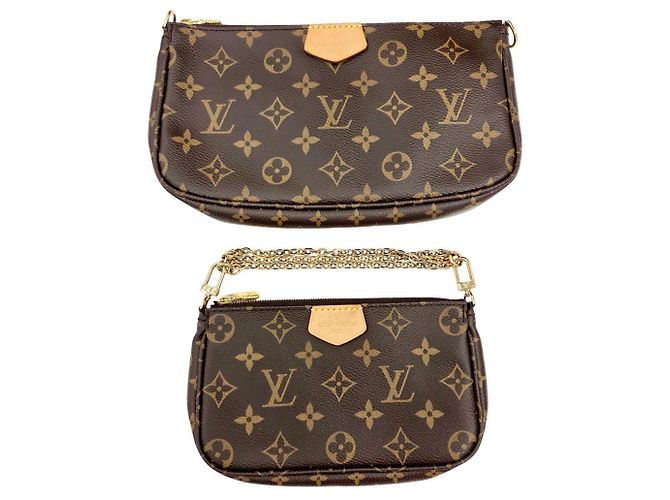 Borsa Louis Vuitton Multi Pochette Accessoires Marrone - vista 2