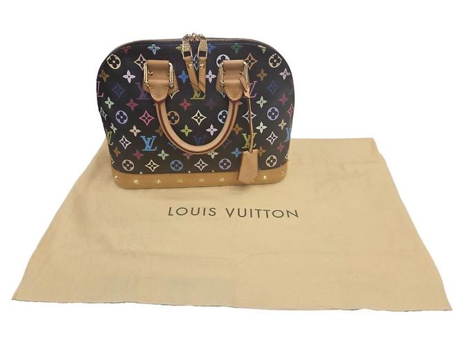 Borsa Louis Vuitton Alma PM Monogram Multicolor Noir Nero Multicolore - vista 11