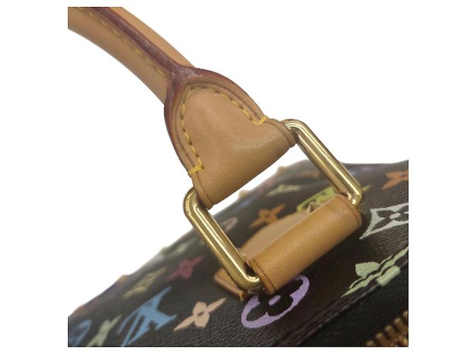 Borsa Louis Vuitton Alma PM Monogram Multicolor Noir Nero Multicolore - vista 12