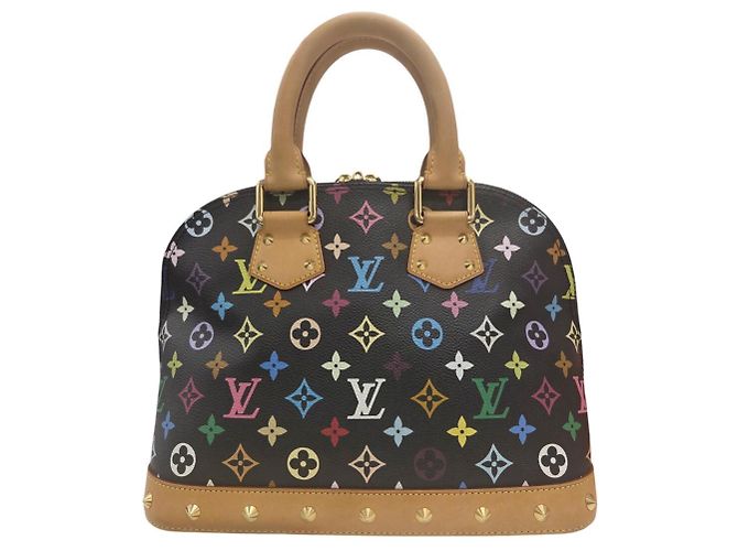Borsa Louis Vuitton Alma PM Monogram Multicolor Noir Nero Multicolore - vista 2
