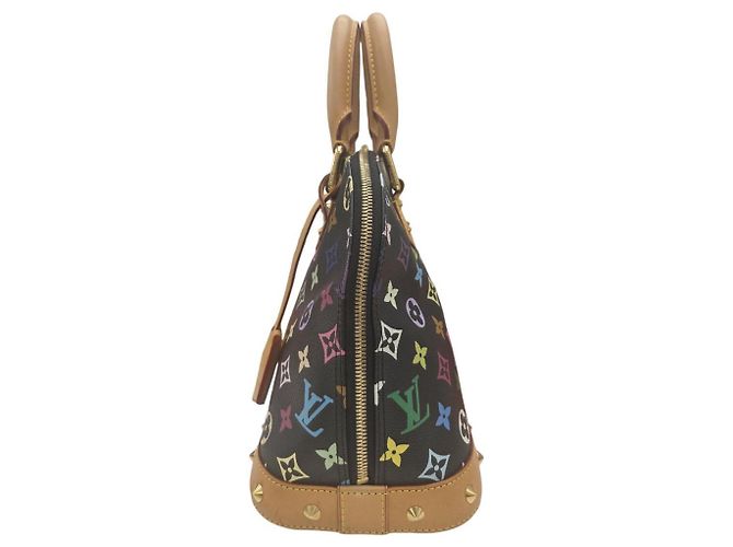 Borsa Louis Vuitton Alma PM Monogram Multicolor Noir Nero Multicolore - vista 3