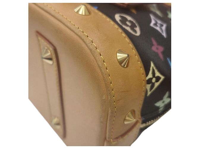 Borsa Louis Vuitton Alma PM Monogram Multicolor Noir Nero Multicolore - vista 7