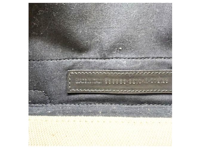 Borsa a mano Balenciaga Cabas S in tela Navy Nero Crudo - vista 12
